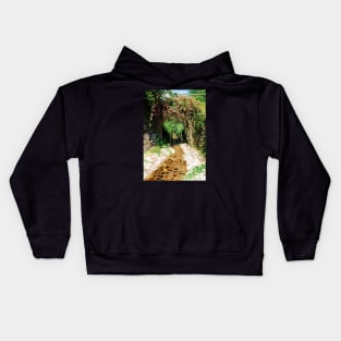 Flowery Bridge with Stream Kids Hoodie